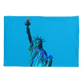 Blaue Statue der Lady Liberty Kissenbezug (Rückseite)