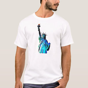 Blaue Statue der Lady Liberty T-Shirt