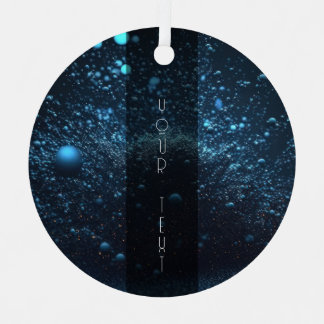 Blaue Staubexplosion Ornament Aus Metall