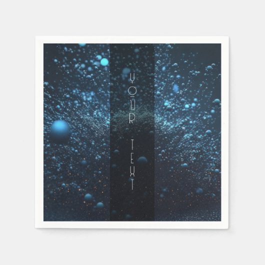 Blaue Staubexplosion Serviette (Vorderseite)