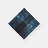 Blaue Staubexplosion Serviette (Ecke)