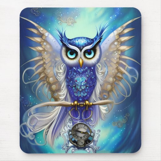 Blaue Steampunkuppe Mousepad (Vorne)