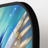 Blaue Steampunkuppe Pickleball Schläger (Linke Seite)