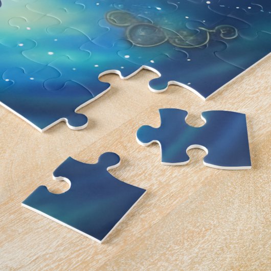 Blaue Steampunkuppe Puzzle (Seite)