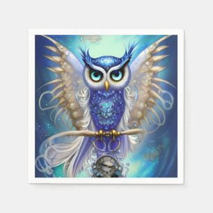Blaue Steampunkuppe Serviette