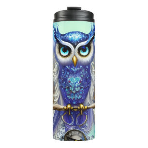 Blaue Steampunkuppe Thermosbecher