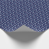 Blaue Stechrochen Geschenkpapier (Ecke)