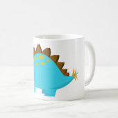 Blaue Stegosaurus-Tasse Kaffeetasse (VorderseiteRechts)