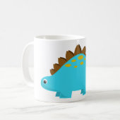 Blaue Stegosaurus-Tasse Kaffeetasse (Vorderseite Links)