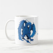 Blaue stehende Drache-Tasse - kundengerecht Kaffeetasse (Links)