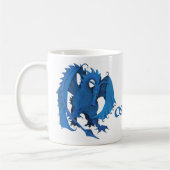 Blaue stehende Drache-Tasse - Oscar Kaffeetasse (Links)