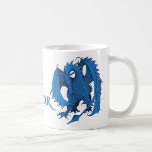 Blaue stehende Drache-Tasse - Oscar Kaffeetasse