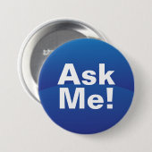 Blaue Steigung fragen mir Text-Knopf Button (Vorne & Hinten)