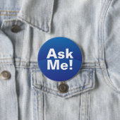 Blaue Steigung fragen mir Text-Knopf Button (Beispiel)