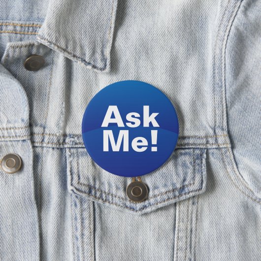 Blaue Steigung fragen mir Text-Knopf Button (Beispiel)