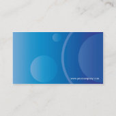 Blaue Steigung kreist Visitenkarte EX18 ein (Rückseite)