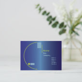 Blaue Steigung - mollig Visitenkarte (Stehend Vorderseite)