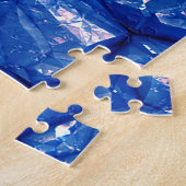 Blaue Steinstruktur Puzzle (Seite)