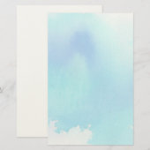 Blaue Stelle, abstraktes handgemaltes des Briefpapier (Vorne/Hinten)