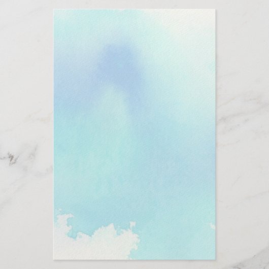 Blaue Stelle, abstraktes handgemaltes des Briefpapier (Vorderseite)