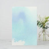 Blaue Stelle, abstraktes handgemaltes des Briefpapier (Stehend Vorderseite)
