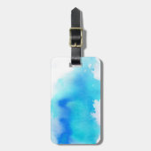 Blaue Stelle, abstraktes handgemaltes des Gepäckanhänger (Vorderseite vertikal)