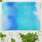 Blaue Stelle, abstraktes handgemaltes des Geschirrtuch (Gefaltet)