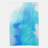 Blaue Stelle, abstraktes handgemaltes des Geschirrtuch (Vertikal)