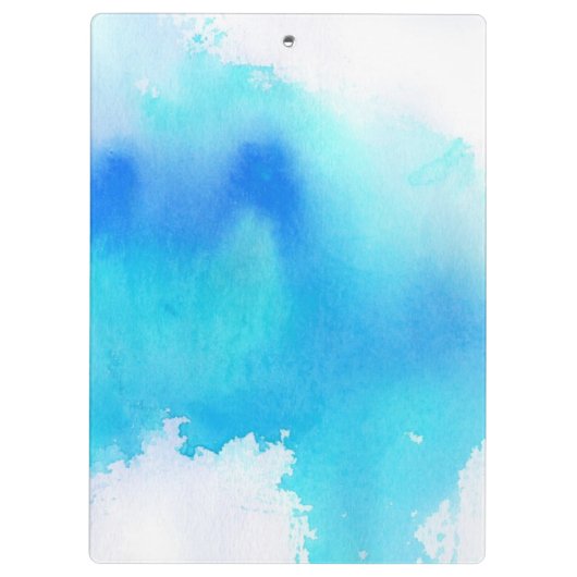 Blaue Stelle, abstraktes handgemaltes des Klemmbrett (Rückseite)