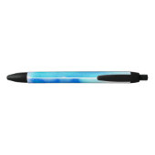 Blaue Stelle, abstraktes handgemaltes des Kugelschreiber (Rückseite)