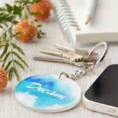 Blaue Stelle, abstraktes handgemaltes des Schlüsselanhänger (Vorderseite rechts)