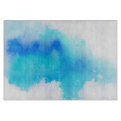 Blaue Stelle, abstraktes handgemaltes des Schneidebrett (Vorderseite)