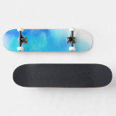 Blaue Stelle, abstraktes handgemaltes des Skateboard (Horizontal)