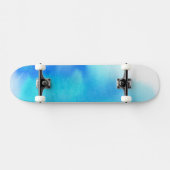 Blaue Stelle, abstraktes handgemaltes des Skateboard (Horizontal)