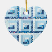 Blaue Steppdecke Keramikornament (Vorne)