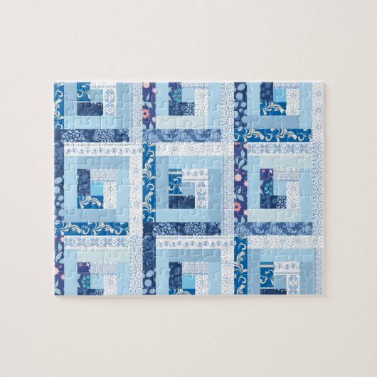 Blaue Steppdecke Puzzle (Horizontal)