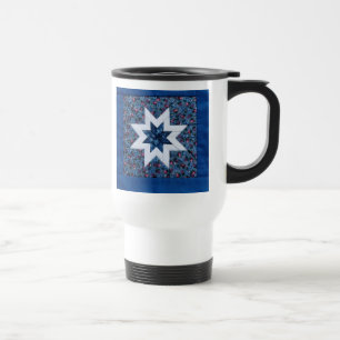 blaue Steppdeckenstern-Pendler-Tasse Reisebecher