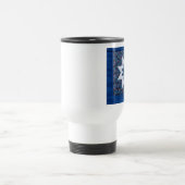 blaue Steppdeckenstern-Pendler-Tasse Reisebecher (Mittel)