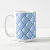 Blaue Steppstich-Diamantmuster Kaffeetasse (Links)