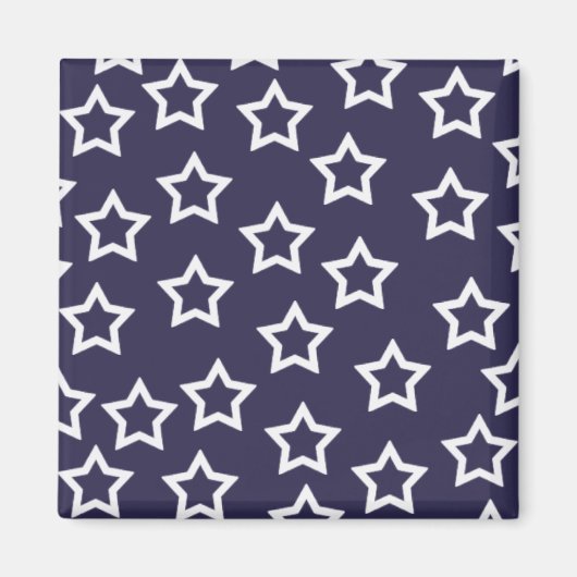 Blaue Stern-Magnet Magnet (Vorne)