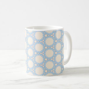 Blaue Stern-Mosaik-Geometrie Kaffeetasse