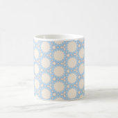 Blaue Stern-Mosaik-Geometrie Kaffeetasse (Mittel)