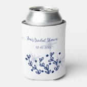 Blaue Sterne Blätter königlich luxuriöses Brautpar Dosenkühler (Kanne Vorderseite)