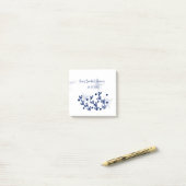 Blaue Sterne Blätter königlich luxuriöses Brautpar Post-it Klebezettel (Auf Schreibtisch)