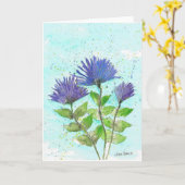 Blaue Sterne, Blumenwasser-Farbkarte Karte (Gelbe Blume)