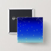 blaue Sterne Button (Vorne & Hinten)
