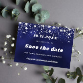 Blaue Sterne der Birthday Marine Save The Date