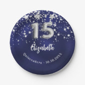 Blaue Sterne der Königsnacht Pappteller (Vorderseite)