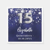 Blaue Sterne der Königsnacht Serviette (Vorderseite)