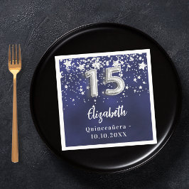 Blaue Sterne der Königsnacht Serviette